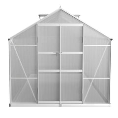 Greenfingers Greenhouse 4.1x2.5x2.26M Double Doors Aluminium Green House Garden Shed-WA_Rural