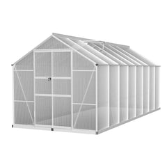 Greenfingers Greenhouse 4.7x2.5x2.26M Double Doors Aluminium Green House Garden Shed-SA_Rural