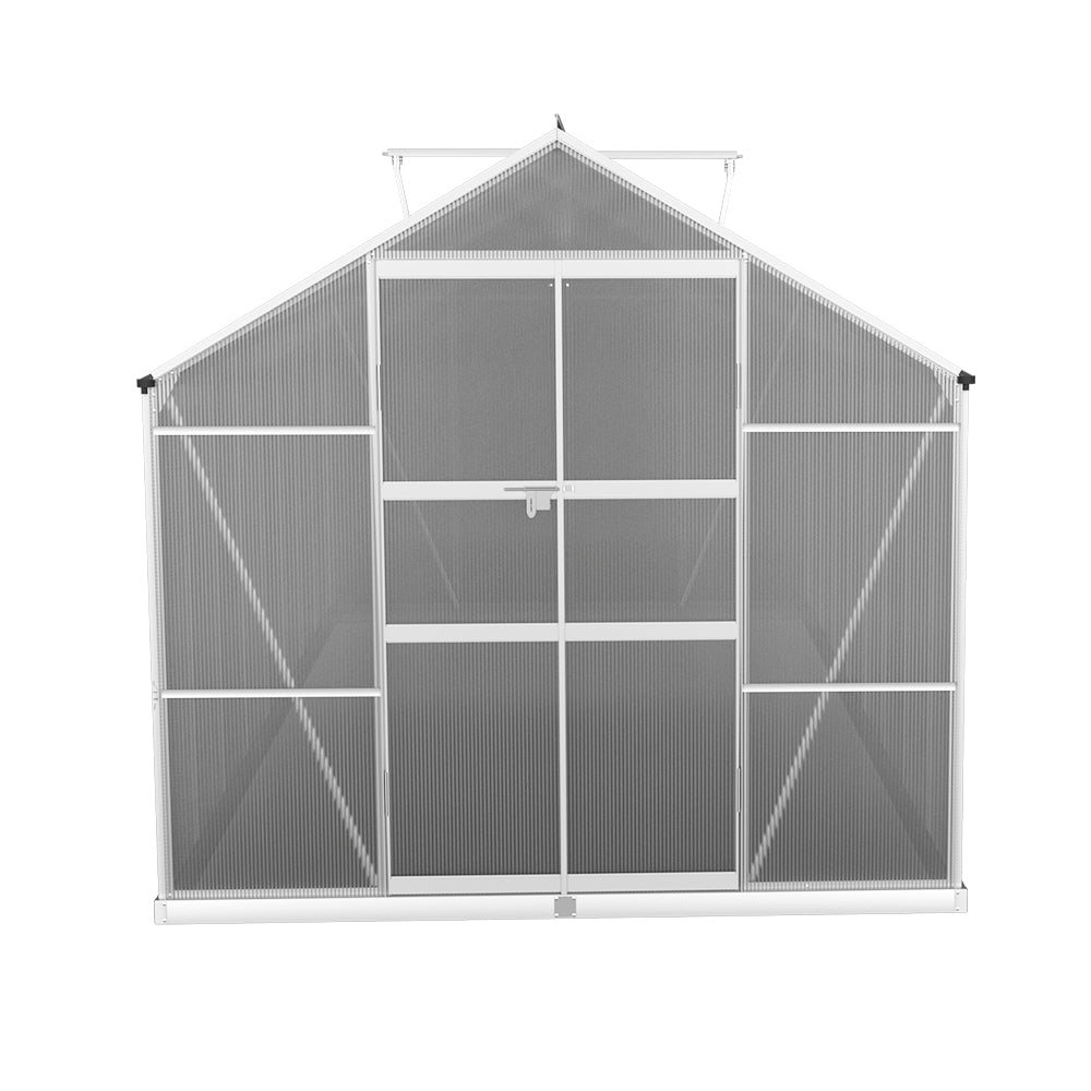 Greenfingers Greenhouse 4.7x2.5x2.26M Double Doors Aluminium Green House Garden Shed-ACT