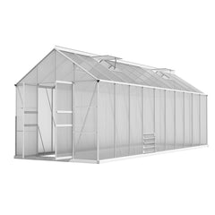 Greenfingers Greenhouse 6.03x2.44x2.68M Double Doors Aluminium Green House Garden Shed-NSW_Metro