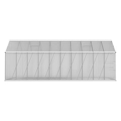 Greenfingers Greenhouse 6.03x2.44x2.68M Double Doors Aluminium Green House Garden Shed-TAS_Metro