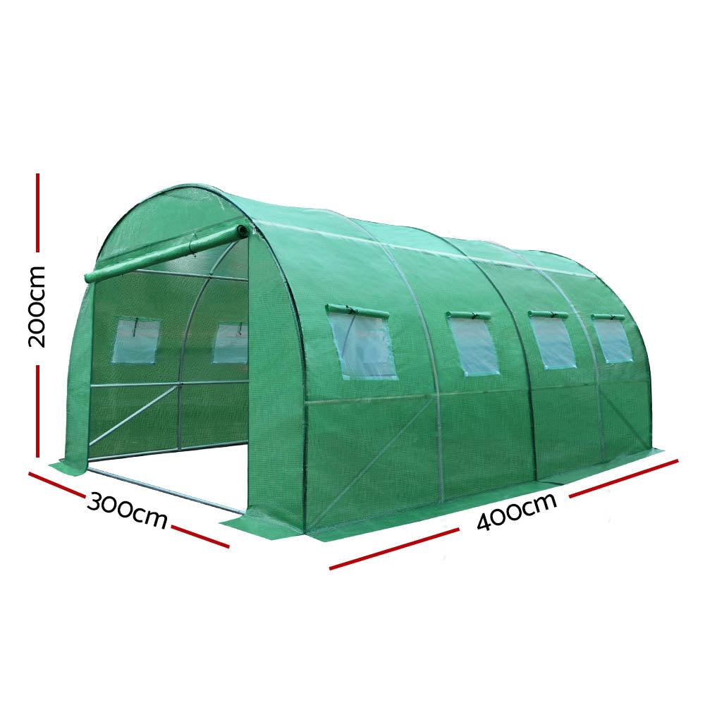 Greenfingers Greenhouse 4x3x2M Walk in Green House Tunnel Plant Garden Shed Dome-ACT