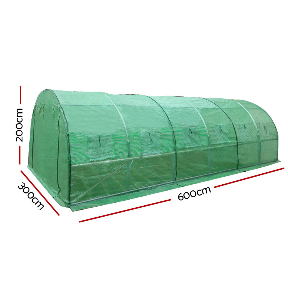 Greenfingers Greenhouse 6x3x2M Walk in Green House Tunnel Plant Garden Shed Dome-ACT