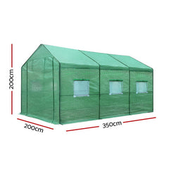 Greenfingers Greenhouse 3.5x2x2M Walk in Green House Tunnel Plant Garden Shed-TAS_Metro