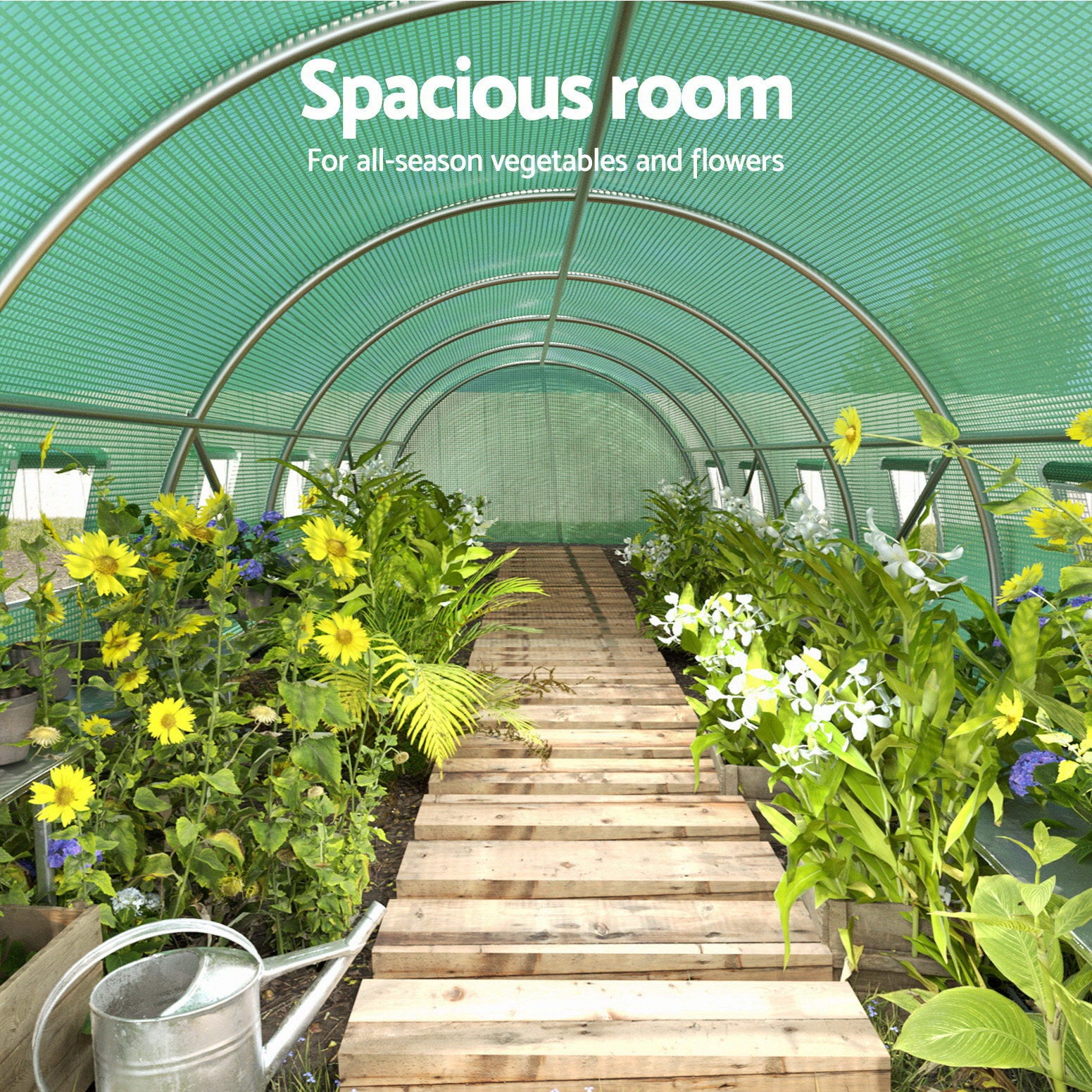 Greenfingers Greenhouse Walk in Green House Tunnel Plant Garden Shed Dome 9x3x2M-NSW_Metro