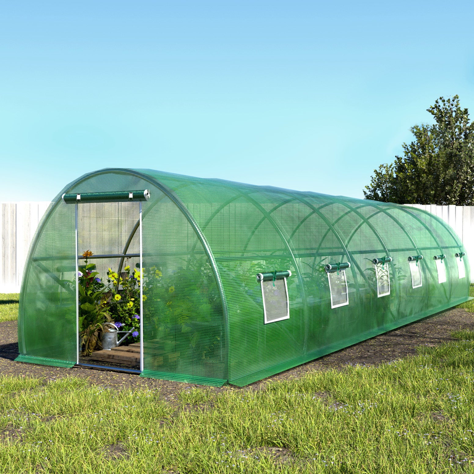 Greenfingers Greenhouse Walk in Green House Tunnel Plant Garden Shed Dome 9x3x2M-WA_Rural