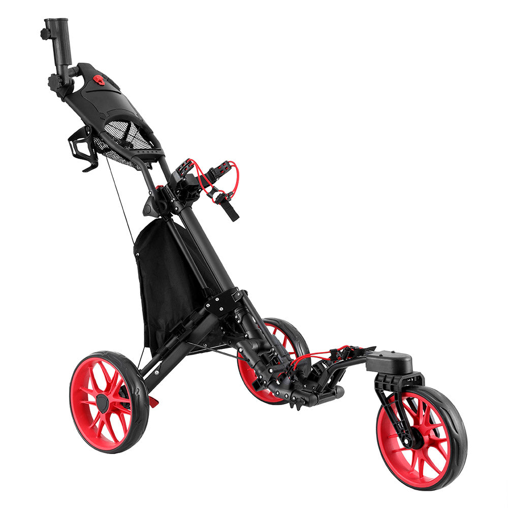 Everfit Golf Buggy Foldable Trolley Golf Cart Swivel Wheel Umbrella Bottle Stand-NT_Metro