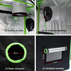 Greenfingers Grow Tent 120x120x200CM Hydroponics Kit Indoor Plant Room System-WA_Rural