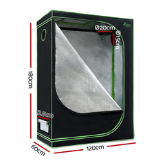 Greenfingers Grow Tent 120x60x180CM 1680D Hydroponics Kit Indoor Plant Room System-SA_Metro