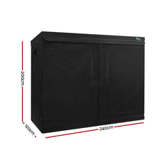 Greenfingers Grow Tent 240x120x200CM Hydroponics Kit Indoor Plant Room Black-QLD_Rural