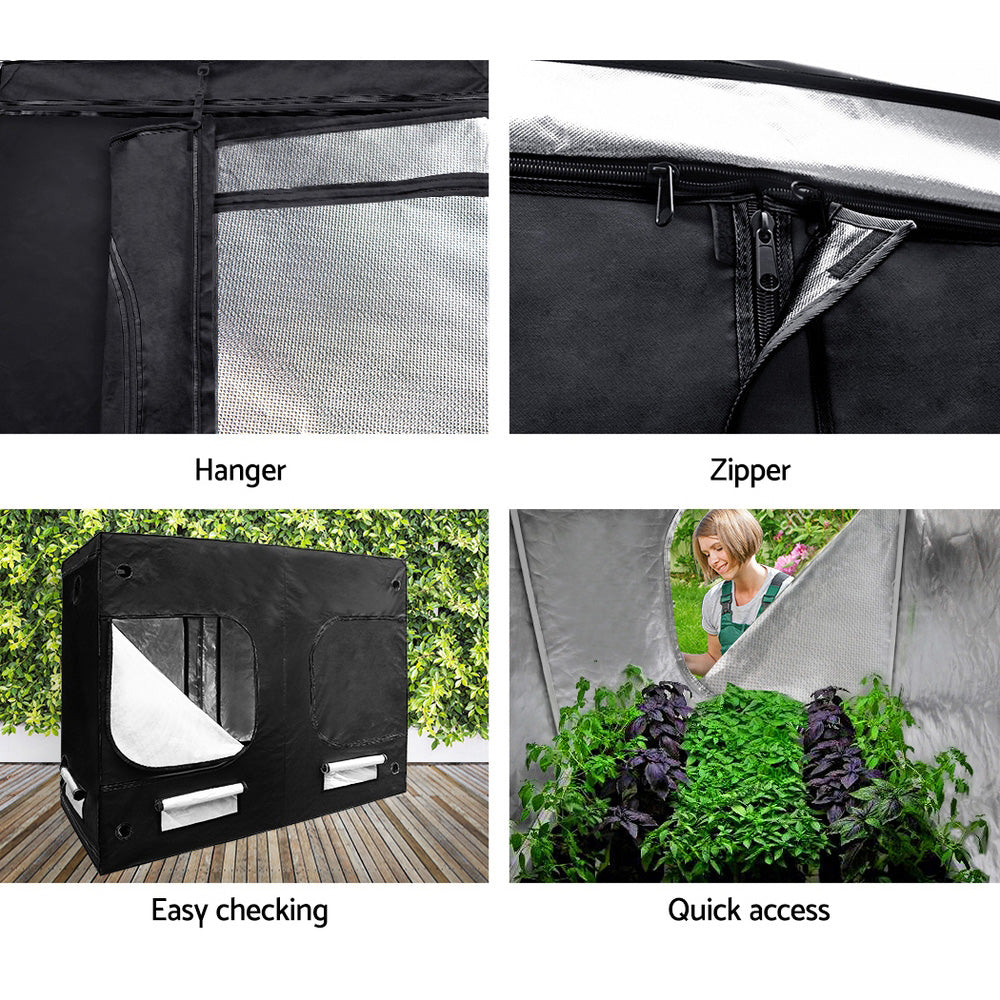 Greenfingers Grow Tent 240x120x200CM Hydroponics Kit Indoor Plant Room Black-WA_Rural