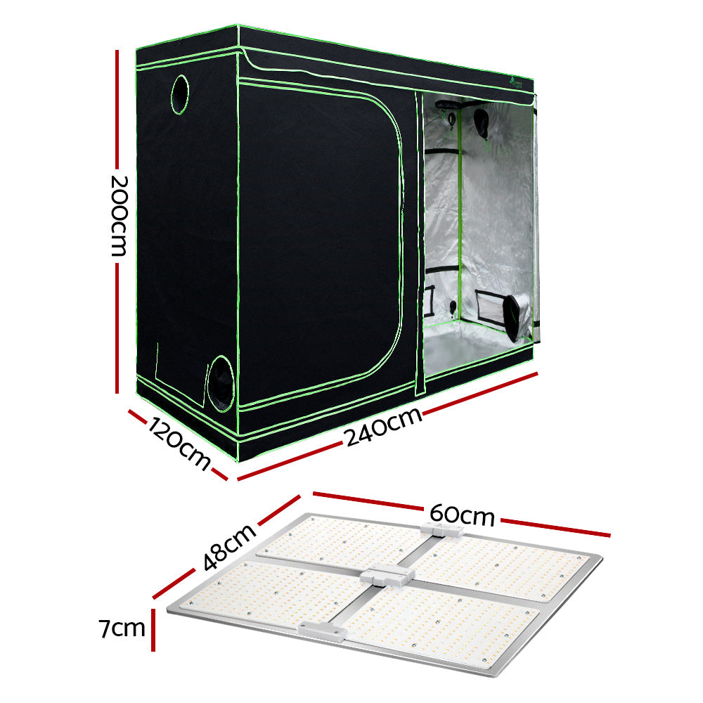 Greenfingers Grow Tent Light Kit 240x120x200CM 4500W LED Full Spectrum-SA_Rural