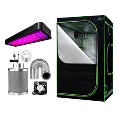 Greenfingers Grow Tent Light Kit 120x120x200CM 2000W LED 6" Vent Fan,Greenfingers Grow Tent Light Kit LED 2000W Full Spectrum 6" Vent 120x120x200CM-WA_Rural