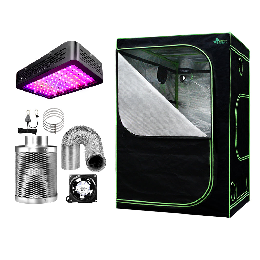 Greenfingers Grow Tent Light Kit 150x150x200CM 1000W LED 4" Vent Fan,Greenfingers Grow Tent Light Kit LED 1000W Full Spectrum 4" Vent 150x150x200CM-ACT