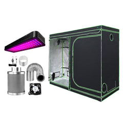 Greenfingers Grow Tent Light Kit 240x120x200CM 2000W LED 6" Vent Fan,Greenfingers Grow Tent Light Kit LED 2000W Full Spectrum 6" Vent 240x120x200CM-NT_Metro