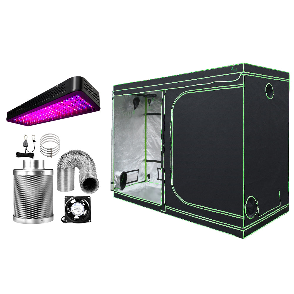 Greenfingers Grow Tent Light Kit 280x140x200CM 2000W LED 6" Vent Fan,Greenfingers Grow Tent Light Kit LED 2000W Full Spectrum 6" Vent 280x140x200CM-ACT