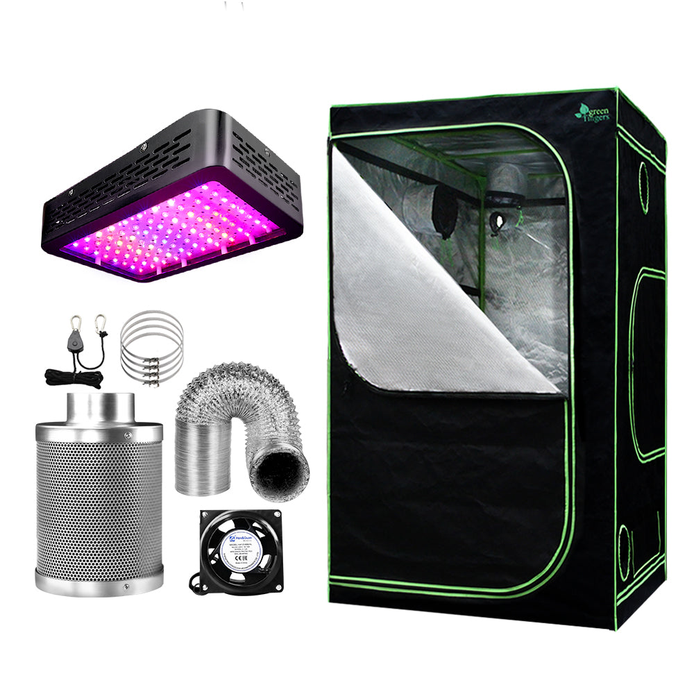 Greenfingers Grow Tent Light Kit 90x90x180CM 1000W LED 6" Vent Fan,Greenfingers Grow Tent Light Kit LED 1000W Full Spectrum 6" Vent 90x90x180CM-ACT