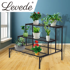 Levede Plant Stand 3 Tier Rectangle