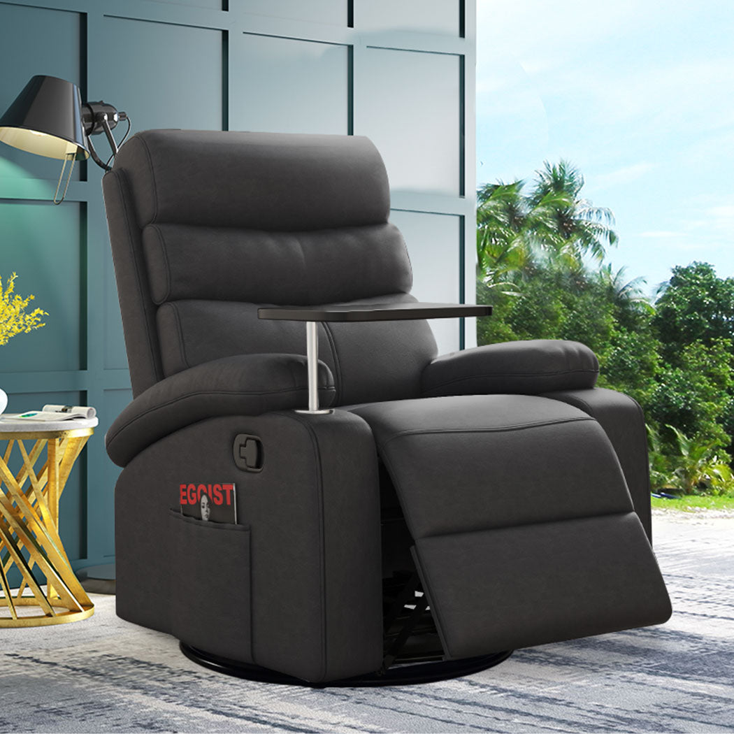 Levede Massage Chair Recliner 360 Swivel Black