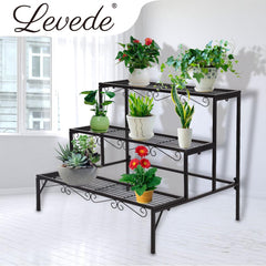 Levede Plant Stand 3 Tier Rectangle