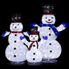 3 PCS Christmas Lights 330 LED Fairy Light Snowman Decorations Jingle Jollys-WA_Rural