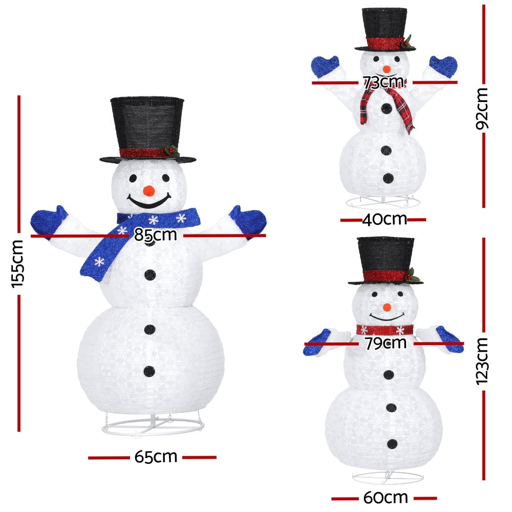 3 PCS Christmas Lights 330 LED Fairy Light Snowman Decorations Jingle Jollys-WA_Rural