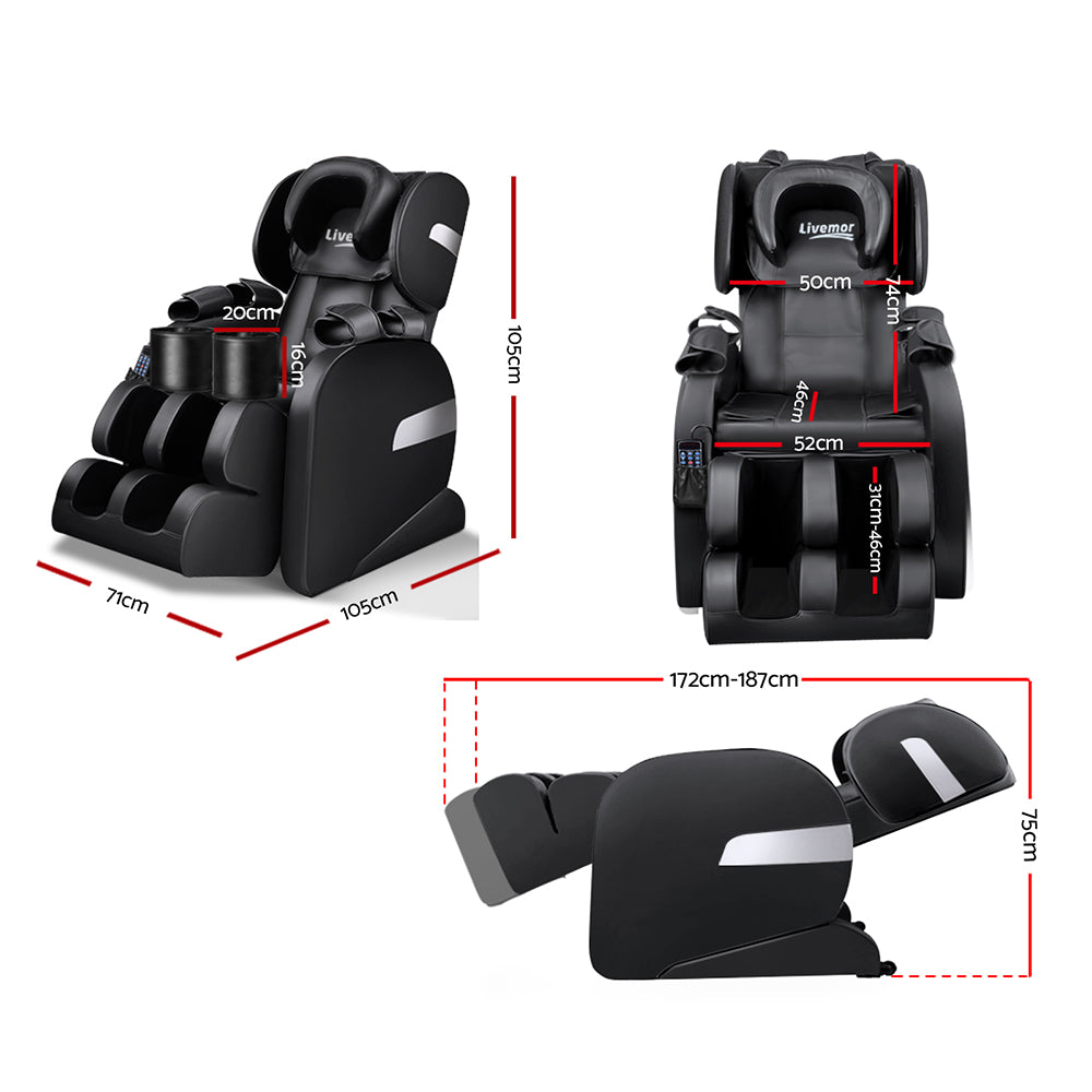 Livemor Massage Chair Electric Recliner 22 Nodes Massager Belmue-QLD_Metro