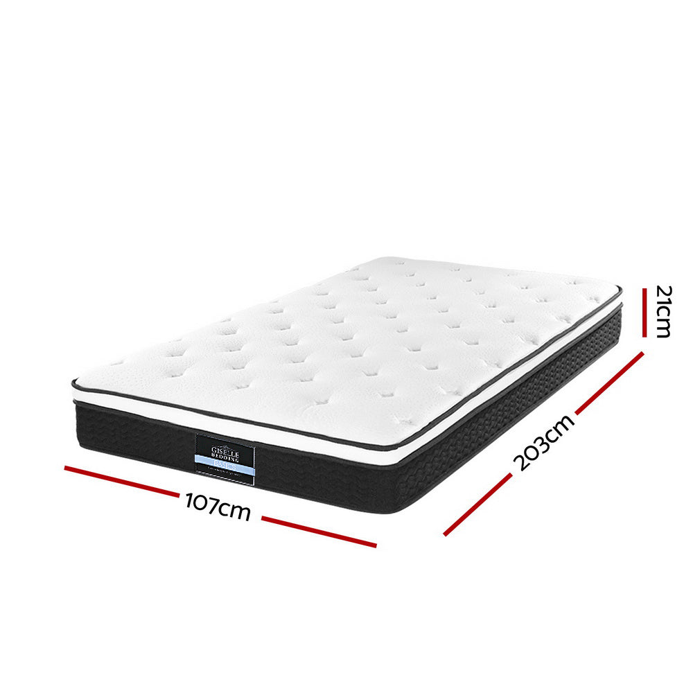 Giselle Bedding 21cm Mattress Euro Top King Single-ACT