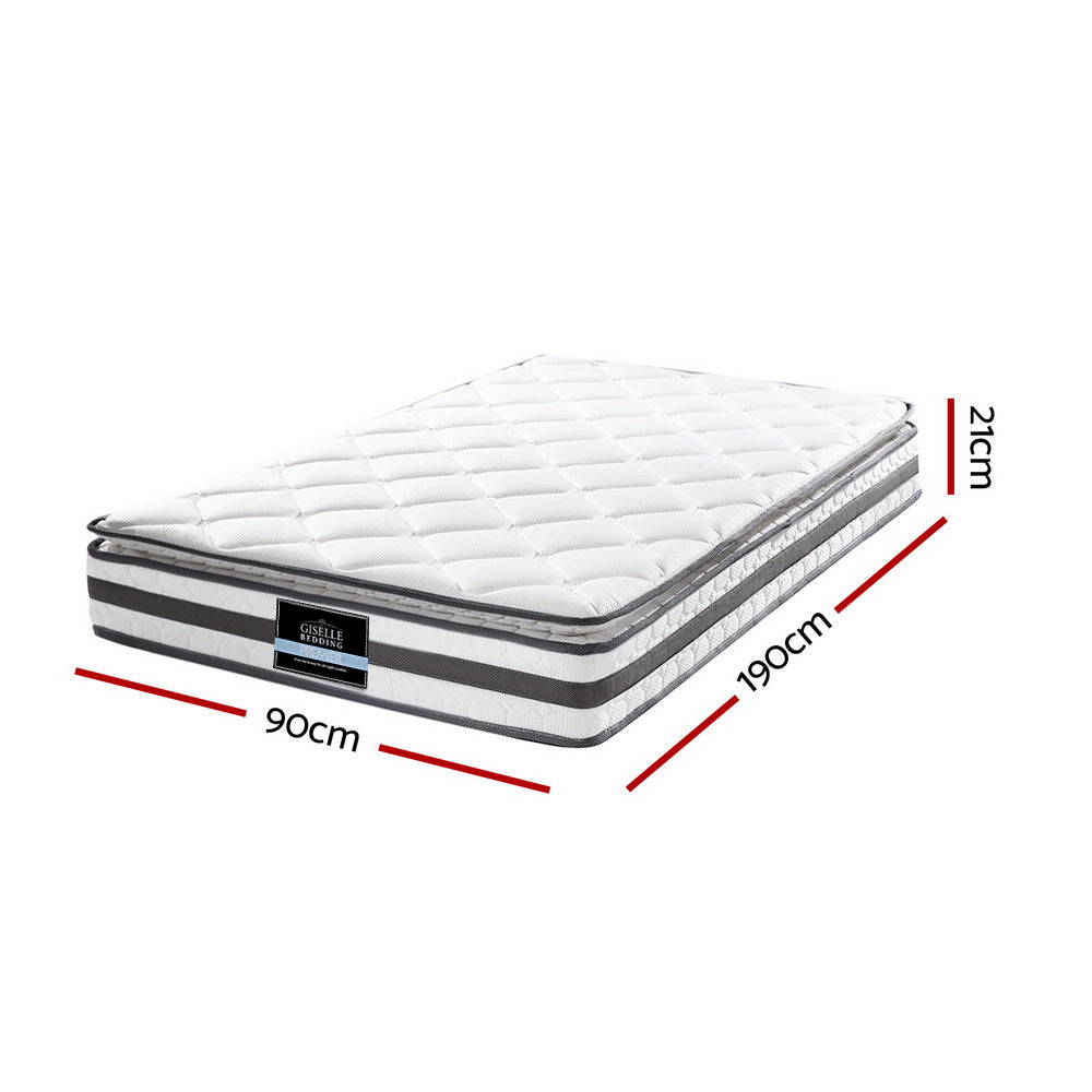 Giselle Bedding 21cm Mattress Pillow Top Single-ACT