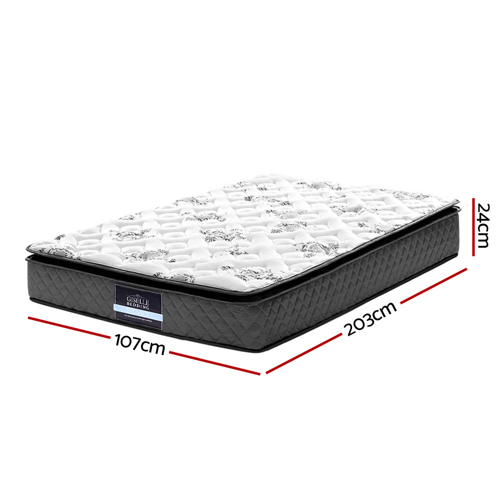 Giselle Bedding 24cm Mattress Pillow Top King Single-ACT