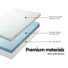 Giselle Bedding Memory Foam Mattress Topper Cool Gel 5cm King