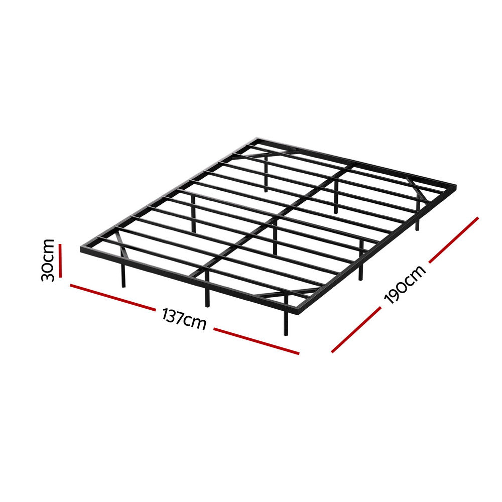 Artiss Double Bed Frame,Floating Metal Bed Frame with Smart LED Lights - Sturdy Metal Platform Bed Base, Silent Design, Tool-Free Assembly, 300KG Capacity for Home/Hotel/Master Bedroom​
