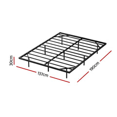 Artiss Double Bed Frame,Floating Metal Bed Frame with Smart LED Lights - Sturdy Metal Platform Bed Base, Silent Design, Tool-Free Assembly, 300KG Capacity for Home/Hotel/Master Bedroom​