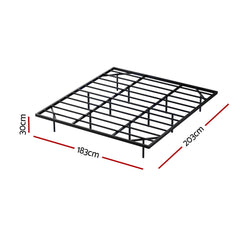 Artiss King Bed Frame,Floating Metal Bed Frame with Smart LED Lights - Sturdy Metal Platform Bed Base, Silent Design, Tool-Free Assembly, 300KG Capacity for Home/Hotel/Master Bedroom​