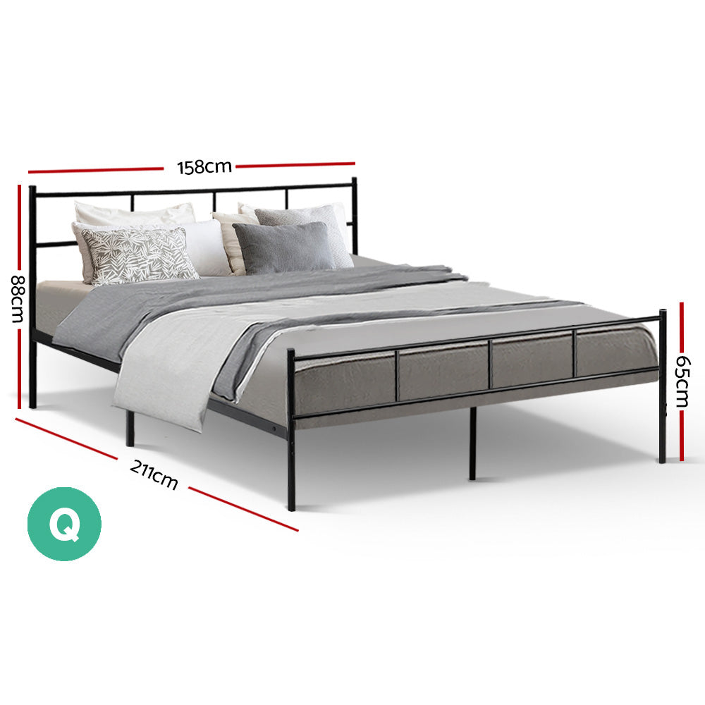 Artiss Bed Frame Queen Metal Bed Frames SOL-ACT