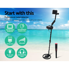 Metal Detector 160MM Deep Sensitive Waterproof Pinpointer Treasure Hunter