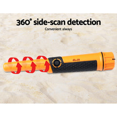 Metal Detector 40MM Sensitive Handheld Pinpointer Waterproof Automatic Hunter Orange