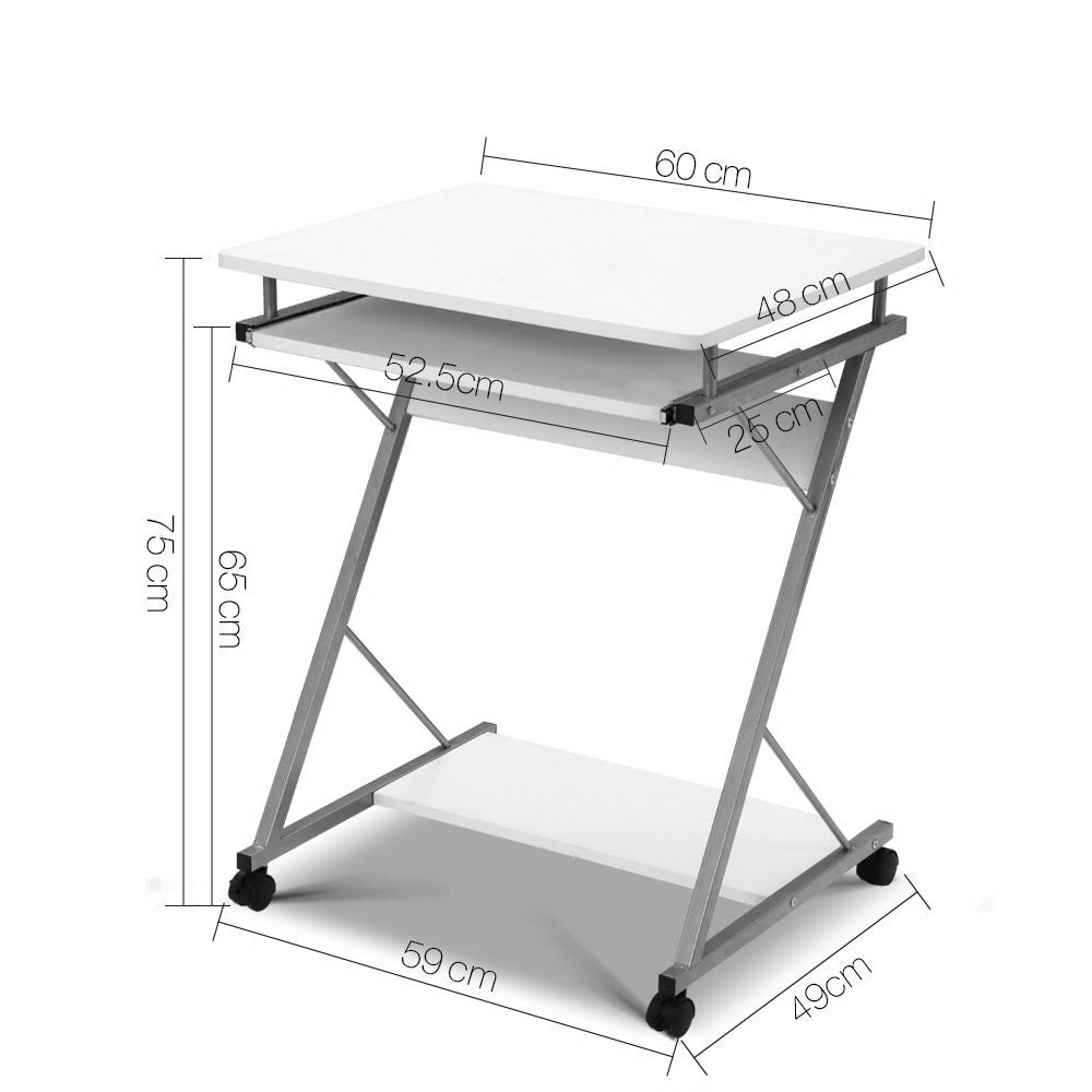 Artiss Computer Desk Keyboard Tray Shelf White 60CM