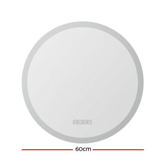 Embellir Bluetooth LED Wall Mirror With Light 60CM Bathroom Decor Round Mirrors