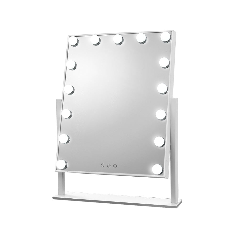 Embellir Makeup Mirror 40x50cm Hollywood Vanity with LED Light Rotation Tabletop