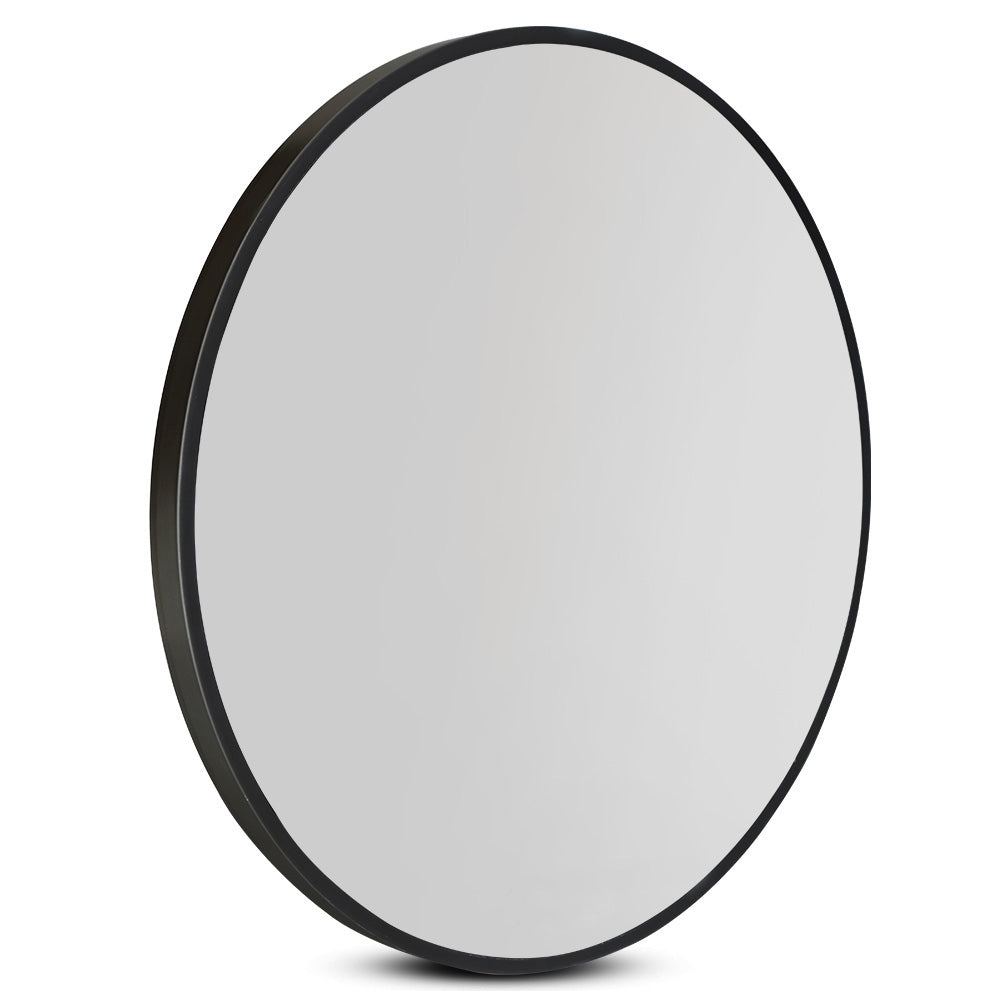 Embellir Wall Mirror Makeup 60cm Home Decor Framed Mirrors Bathroom Round Black