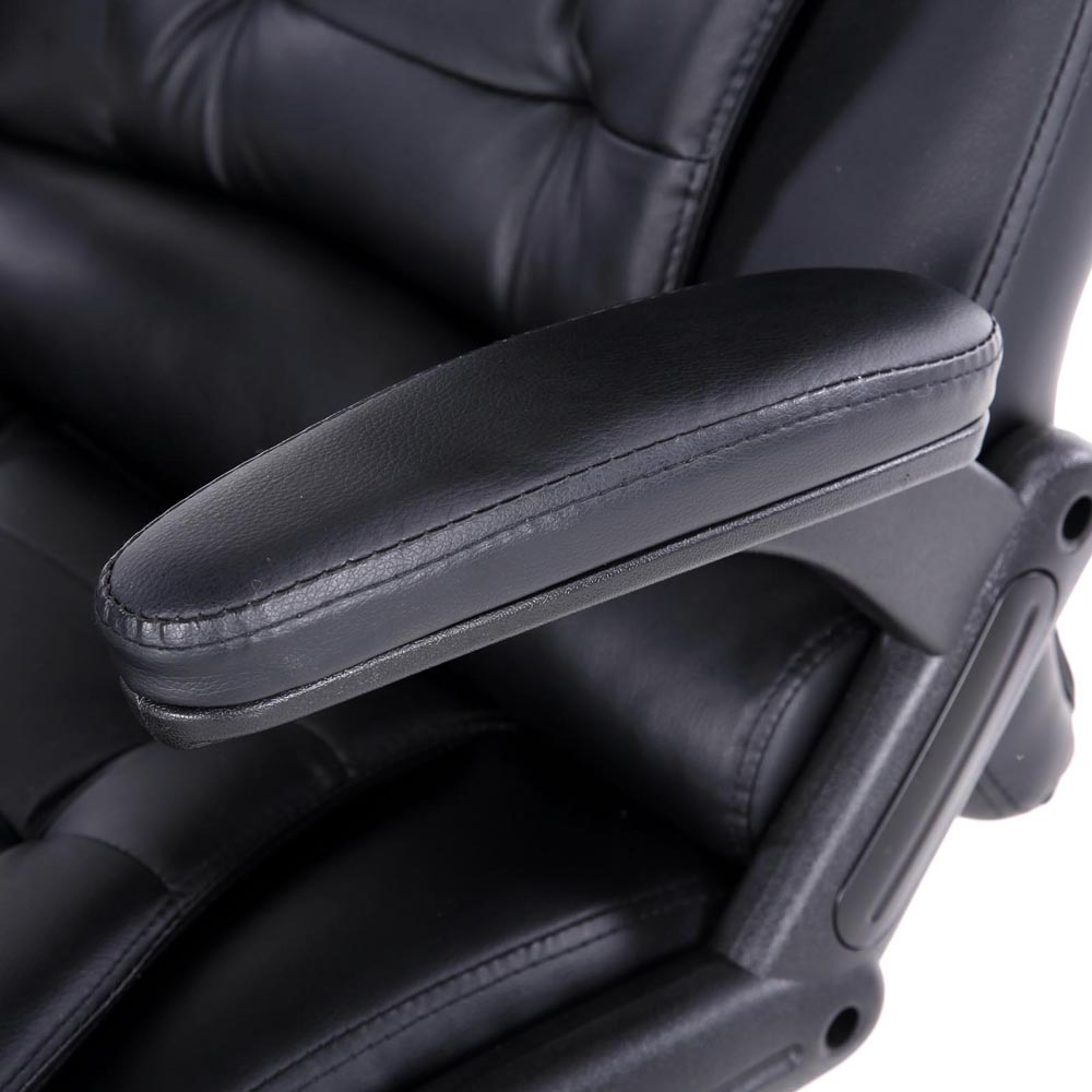 Artiss 8 Point Massage Office Chair Heated Seat Recliner PU Black-ACT