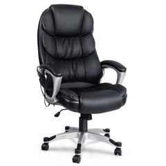 Artiss 8 Point Massage Office Chair Heated Seat PU Black-VIC_Metro