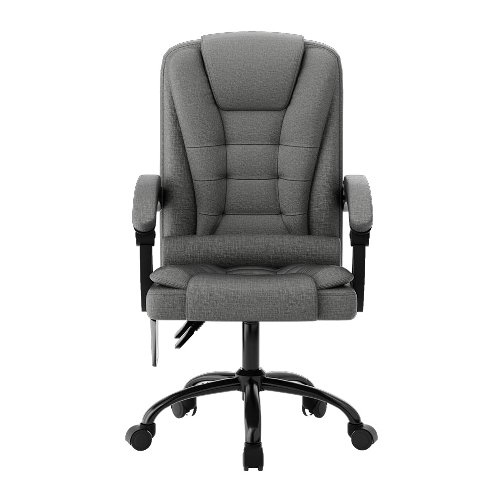 Artiss 2 Point Massage Office Chair Fabric Black-ACT