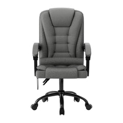 Artiss 2 Point Massage Office Chair Fabric Black-VIC_Rural