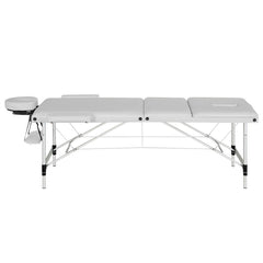 Zenses Massage Table 65cm Portable 3 Fold Aluminium Beauty Bed White-WA_Rural