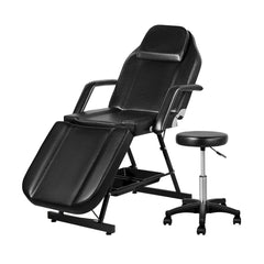 Zenses Massage Table Adjustable Salon Bed Chair 3-Fold Black-NT_Metro