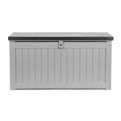 Gardeon Outdoor Storage Box 190L Container Lockable Garden Bench Tool Shed Black