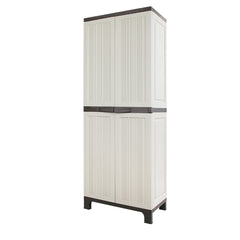 Gardeon Outdoor Storage Cabinet Box 173cm Lockable Cupboard Sheds Garage Adjustable Beige-ACT