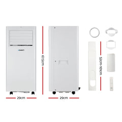 Devanti Portable Air Conditioner 7000BTU Cooling Mobile Fan Cooler Dehumidifier